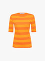 Charlotte Short Sleeve Top Orange and Yellow from YMC from Couverture & The Garbstore
front
