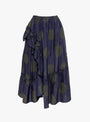 Draped Skirt Black and Blue Polka Dot from YMC at Couverture & The Garbstore
front 