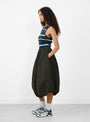 Parachute Skirt Dark Green from YMC at Couverture & The Garbstore
model side 