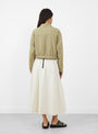 The Artisan Shirt Jacket comes in Kelp from Girls of Dust at Couverture & The Garbstore
model back
