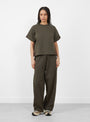 The Physical T-Shirt comes in Coffee Brown from Girls of Dust at Couverture & The Garbstore
model front