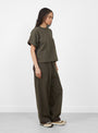 The Physical T-Shirt comes in Coffee Brown from Girls of Dust at Couverture & The Garbstore
model side