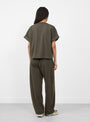 The Physical T-Shirt comes in Coffee Brown from Girls of Dust at Couverture & The Garbstore
model back