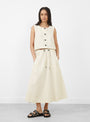 The Meadow Skirt comes in Wheat from Girls of Dust at Couverture & The Garbstore
model front