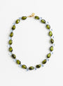 Mini Glass Beads Necklace Olive Green from AGLAGLA at Couverture & The Garbstore
front 
