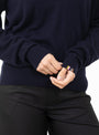 The No 467 Collin Jumper comes in Navy from Extreme Cashmere at Couverture & The Garbstore
model detail