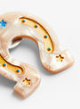 The Hand Painted Horseshoe Pin from Solar Eclipse at Couverture and the Garbstore
detail