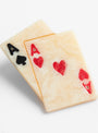 The Hand Painted Ace of Hearts Pin from Solar Eclipse at Couverture and the Garbstore
detail