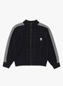 The Knitted Training Jacket comes in Faded Black from Rice Nine Ten at Couverture & The Garbstore
front 