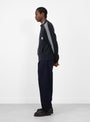 The Knitted Training Jacket comes in Faded Black from Rice Nine Ten at Couverture & The Garbstore
model side
