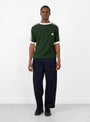 Knitted Training T-Shirt Dark Green from Rice Nine Ten at Couverture & The Garbstore
model front