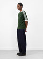 Knitted Training T-Shirt Dark Green from Rice Nine Ten at Couverture & The Garbstore 
model side