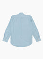 The Tencel Pearlsnap Shirt from Wythe comes in Faded Bench Blue at Couverture & The Garbstore
model back