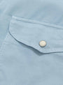 The Tencel Pearlsnap Shirt from Wythe comes in Faded Bench Blue at Couverture & The Garbstore
detail