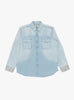 Embroidered Chambray Workshirt Washed Indigo from Wythe at Couverture & The Garbstore
front 