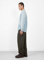 Embroidered Chambray Workshirt Washed Indigo from Wythe at Couverture & The Garbstore
side 