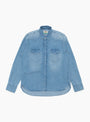 The Denim Pearlsnap Shirt from Wythe comes in Washed Indigo at Couverture & The Garbstore
front