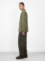 The Japanese HBT Barn Jacket from Wythe comes in Faded Olive at Couverture & The Garbstore
side