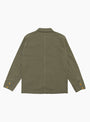 The Japanese HBT Barn Jacket from Wythe comes in Faded Olive at Couverture & The Garbstore
back