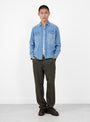 The Tencel Gabardine Western Pant from Wythe comes in Faded Black at Couverture & The Garbstore
model front 