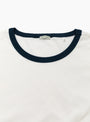 The Tubular Ringer T-Shirt from Wythe comes in White and Navy at Couverture & The Garbstore
front