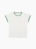 The Tubular Ringer T-Shirt from Wythe comes in White and Celadon at Couverture & The Garbstore
front