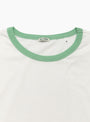 The Tubular Ringer T-Shirt from Wythe comes in White and Celadon at Couverture & The Garbstore
neck