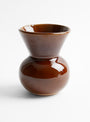 Poppy Vase Brown from Pomax at Couverture & The Garbstore
front 