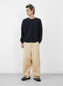 Vintage Silk Hemp Painter Pants Beige from A.PRESSE at Couverture &The Garbstore 
model front 
