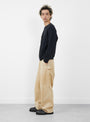 Vintage Silk Hemp Painter Pants Beige from A.PRESSE at Couverture &The Garbstore 
model side