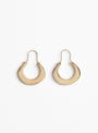 The Flat Wide Gold Plated Brass Hoops from Helena Rohner at Couverture & The Garbstore
front 