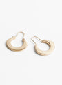 The Flat Wide Gold Plated Brass Hoops from Helena Rohner at Couverture & The Garbstore
detail 2 
