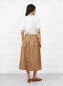 The Minty Skirt comes in Toffee Denim from Sideline at Couverture & The Garbstore
model back