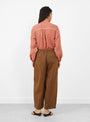 The Leila Trousers come in Earth from Sideline at Couverture & The Garbstore
model back