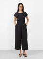 The Daisy Jumpsuit comes in Black from Sideline at Couverture & The Garbstore
model front 