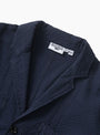 The Seersucker Server Suit Jacket comes in Dark Navy from Service Works at Couverture & The Garbstore
collar 