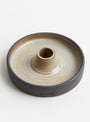 Candle Holder Mocha Carrick Ceramics at Couverture & The Garbstore
front 