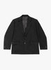 Rayon and Linen Twill Single Breasted Blazer Black from Ssstein at Couverture & The Garbstore 
front 