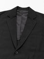 Rayon and Linen Twill Single Breasted Blazer Black from Ssstein at Couverture & The Garbstore collar 