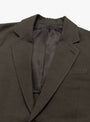 Rayon and Linen Twill Single Breasted Blazer Khaki Brown from Ssstein at Couverture & The Garbstore collar 
