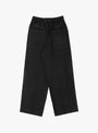 Rayon and Linen Twill Easy Long Wide Trousers Black from Ssstein at Couverture & The Garbstore
back