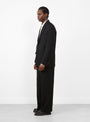 Rayon and Linen Twill Easy Long Wide Trousers Black from Ssstein at Couverture & The Garbstore
model side
