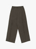 Rayon and Linen Twill Easy Long Wide Trousers Khaki Brown from Ssstein at Couverture & The Garbstore
front 