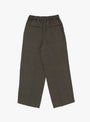 Rayon and Linen Twill Easy Long Wide Trousers Khaki Brown from Ssstein at Couverture & The Garbstore back 