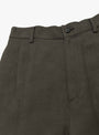Rayon and Linen Twill Easy Long Wide Trousers Khaki Brown from Ssstein at Couverture & The Garbstore
button 