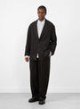 Rayon Silk Flannel Easy Wide Trousers Charcoal from Ssstein at Couverture & The Garbstore
model front 
