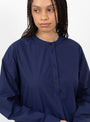 The Ovelia Shirt comes in Blue from YMC at Couverture & The Garbstore
model detail