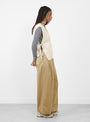 Side Ribbon Red Cross Knit Vest Ivory from BEAMS BOY at Couverture & The Garbstore
model side