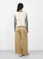 Side Ribbon Red Cross Knit Vest Ivory from BEAMS BOY at Couverture & The Garbstore
model back