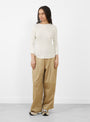 Rib Crewneck 3/4 T-Shirt Ivory from BEAMS BOY at Couverture & The Garbstore
model front 